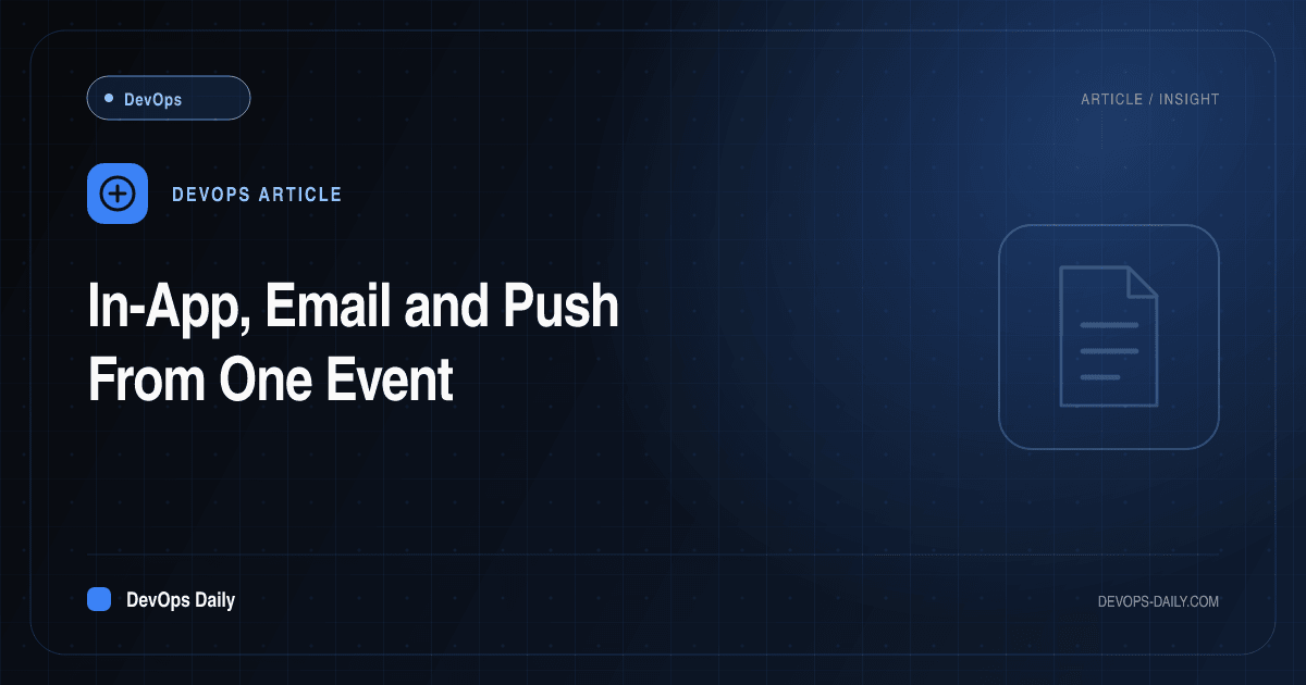 In-App, Email and Push From One Event